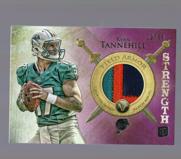 2012 Topps Valor Ryan Tannehill RC Patch Jersey Relic Field Armor #12/50 Titans