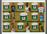 2002-03 Lebron James XRC Sage Pangos RC Gold Uncut Sheet Lakers