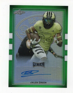 2018 Leaf Metal US Army All American Jalen Green Auto Prismatic Proof #1/1