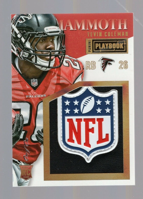 2015 Panini Playbook Tevin Coleman RC Rookie Mammoth NFL Shield #1/1