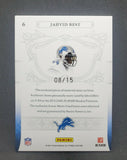 2011 Playoff National Treasures Jahvid Best NFL Shield Laundry Tag #8/15 Lions