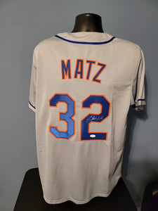 Steven Matz Custom Signed Mets Jersey JSA Authenticated