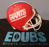 Phil Simms Giants Full Size Giants Helmet w/ HOF Inscription JSA Authenticated