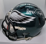 Vince Papale Signed Eagles Mini Helmet w/ inscription JSA Authenticated